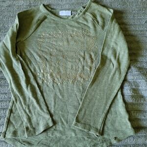 Childrens Place‎ Girl Tribe Girls  Large 10-12  Long Sleeve Shirt Green